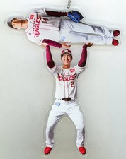 Keychain Hikaru Ota #2 & Takahiro Norimoto #14 (Tohoku Rakuten Golden Eagles)