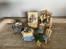 Avon Victorian Kitchen Memories Miniature Furniture Collection Set With Box