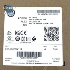 AB 25B-D4P0N114 Allen Bradley PowerFlex 525 1.5kW 2Hp AC Drive New Sealed 2023