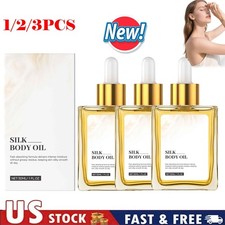 Silk Body Oil, Perfume Oil,Fast-Absorbing Bath  Shower Oil Smooth Skin 1/3X NEW