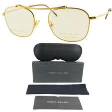 NEW Henry Jullien Oxford C56 Gold Square Unisex Metal Optical Frame Eyeglasses