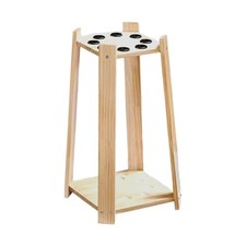 Wooden Pool Stick Holder Rack 8 Hole Freestanding Organizer for Billiards