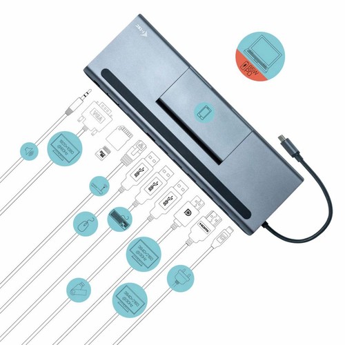 Stations D'Accueil Smartphone Tablette Ordinateur Portable Extender 3 Écran - Afbeelding 4 van 7
