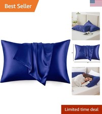 Satin Pillowcase for Hair and Skin, Similar to Silk Pillow Cases 2 Pack, Pill...