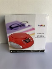Proscan Elite Portable CD Boombox with AM/FM Radio - Red