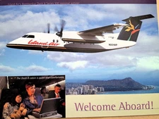 ISLAND AIR Hawaii Bombardier DASH 8 100 Profile Postcard 6 1/2in x 4 3/4in