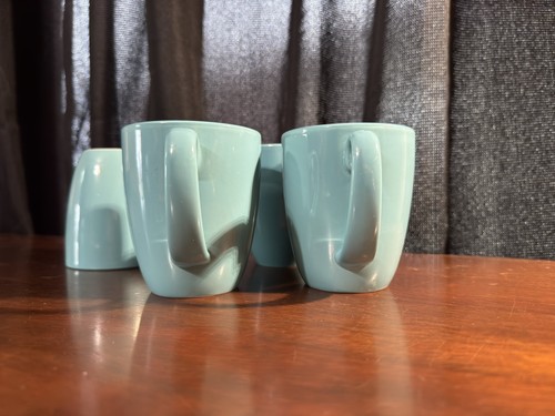Set of (4) Corelle Stoneware Mugs Teal Turquoise Cups Coffee Tea 🦋 - Bild 8 von 19