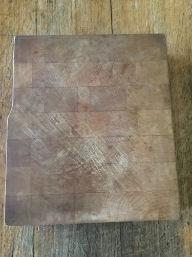 Vintage ADAMS Holz Metzger Block Schneidebrett