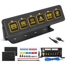 6 Gang Wireless Switch Panel, Niking Auto Multifunction Remote Control Switch...