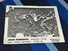 Vintage DEAD KENNEDYS & TOXIC REASONS 1983 Flyers Punk Show Milwaukee WI RARE