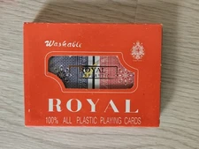 Royal Plastic Playing cards- 2 decks (One red, One blue)