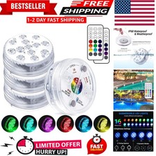 Submersible LED Lights with Remote, 13 LED Po...