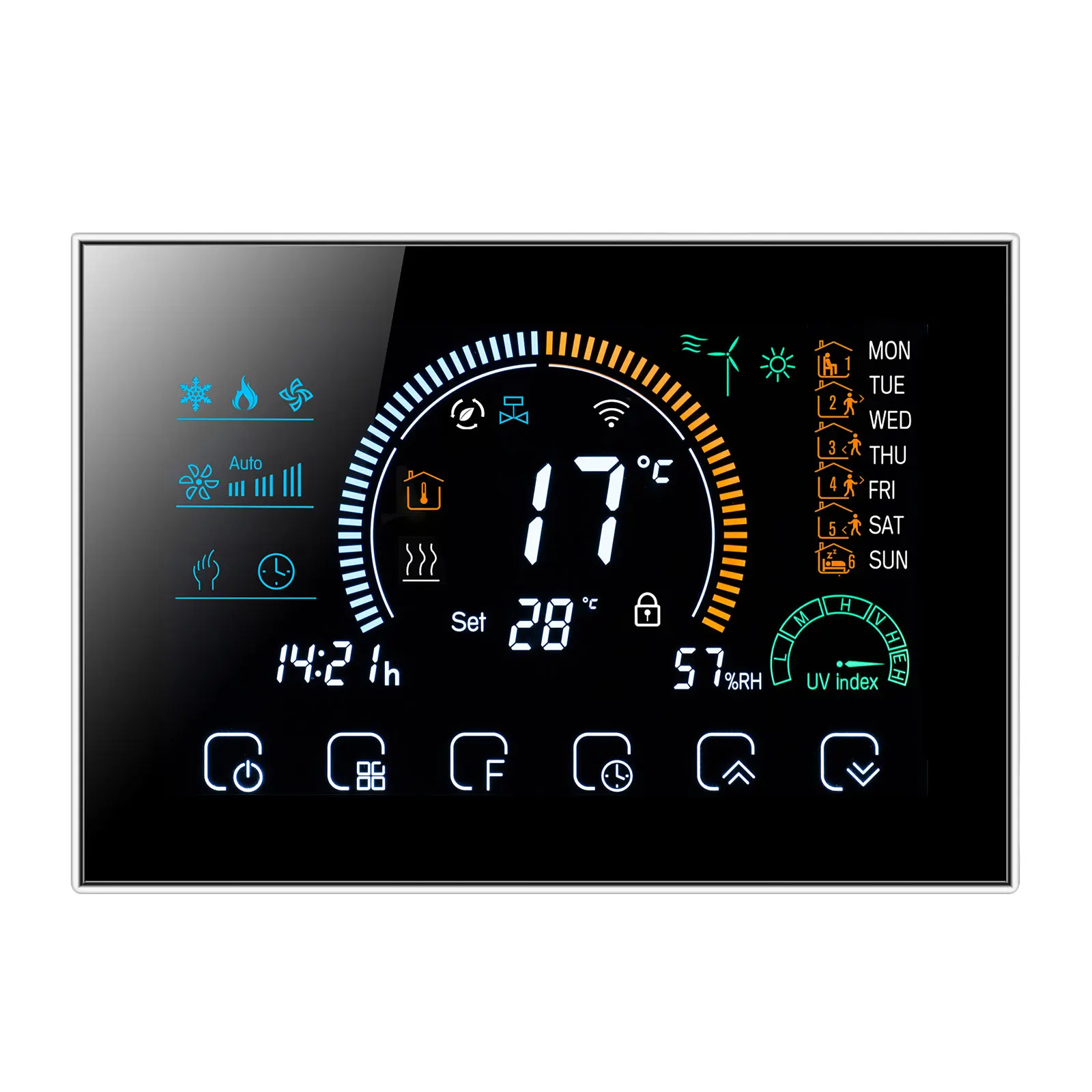 TUYA WIFI/RS485 Modbus RTU Programmable Thermostat for Control 2/4-Way Valve Hea