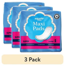 (3 Pack)  Maxi Pads, Super Protection (48 Count)