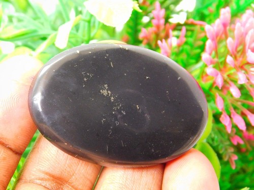 Black Shungite gemstone Natural Shungite Cabochon Loose Stone 87 Cts. ME-13605 - Picture 4 of 10