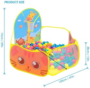 Bebe Parc Aire De Jeux Piscine Seche Avec Panier De Bask 50 Balles Pop Up Ebay