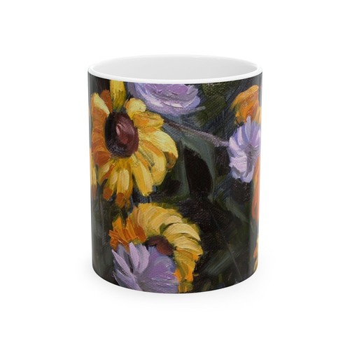 Keramiktasse, (11oz, 15oz) Gänseblümchen Kunst Cottagecore - Bild 2 von 9