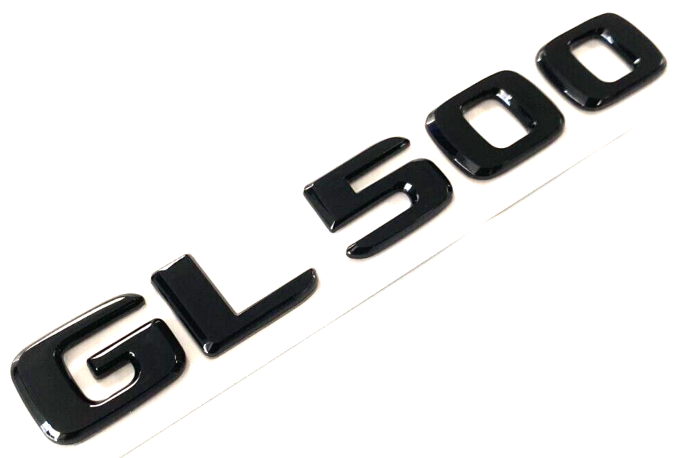 2 BLACK GL500 FOR MERCEDES REAR TRUNK EMBLEM BADGE NAMEPLATE DECAL NUMBERS