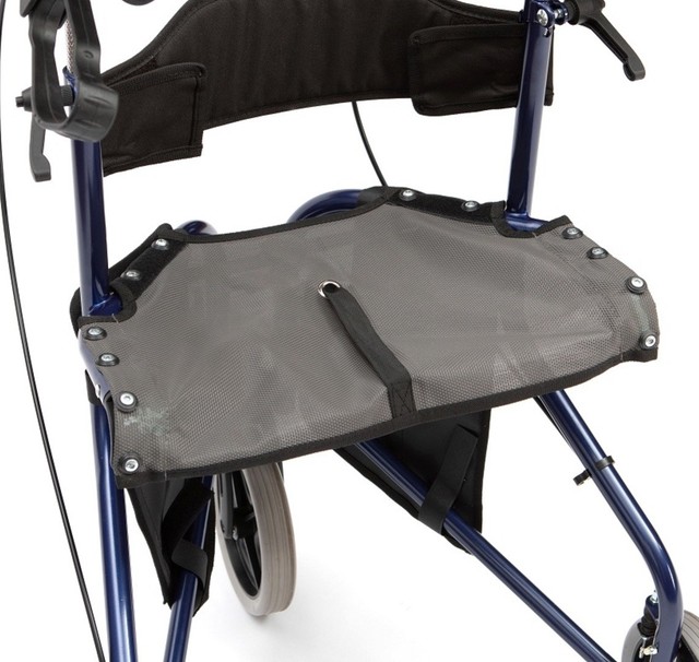 Blue Lightweight Folding 3 Wheel Tri Walker Rollator Walking Aid Frame