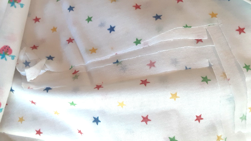 Vintage lot Jersey Knit Fabric Soft Stretch Star Polka dot strawberry STAINS - Picture 11 of 11