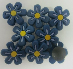 Crocs Shoe Charms Jibbitz Blue Blue Flower Shoe Decorations