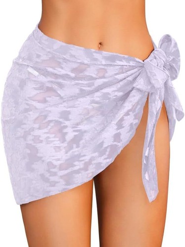 Chiffon Sarong Beach Wrap – Sheer Swim Cover-Up Skirt, S–3XL - Picture 17 of 24