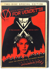 V For Vendetta DVD 2-Disc Special Edition, Widescreen, 2005, Warner Bros. - VG