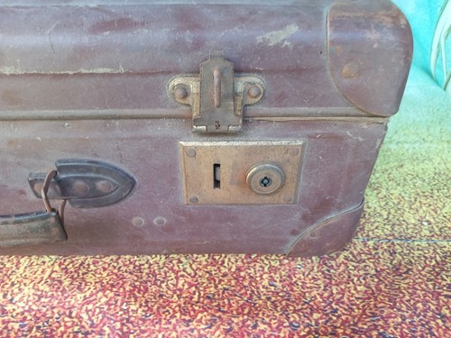 Alter Reisekoffer Handkoffer Vintage Hartschalenkoffer Dekokoffer Koffer - Bild 12 von 20