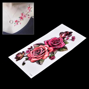 Détails Sur 2x Mode Faux Temporaire Tatouage Autocollant Rose Fleur Bras Corps étanchefemme