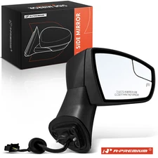 A-Premium Passenger Black Power Mirror with Turn Signal for Ford EcoSport 18-22
