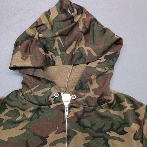 Vintage Sears Fieldmaster Camo Jacket Mens Medium Green Full Zip Hoodie Outdoor - Picture 11 of 12