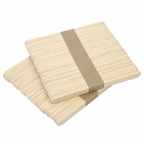 100 Pcs Disposable Wax Waxing Wooden Body Hair Removal Stick Applicator Spatula - Picture 2 of 2