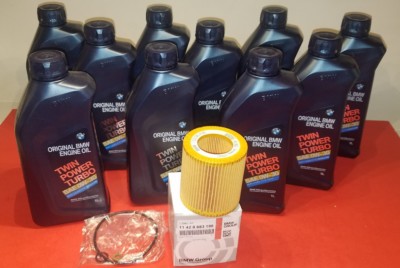BMW Oil Filter+Motor Oil Set Kit 325i 435i 328i 335i 330i 525i 535i ...
