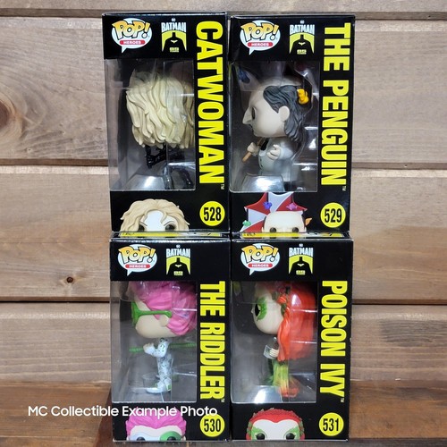 Juego de figuras de vinilo Funko Pop Batman Villains Riddler Catwoman Penguin Poison Ivy - Imagen 8 de 8