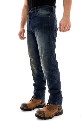 Mens Motorcycle Pants Reinforced Armored Denim Motorbike Jeans Biker Trousers - Picture 4 of 9