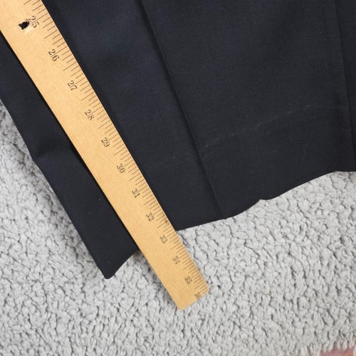 Brooks Brothers pantaloni eleganti uomo 35x33 nero plissettato vestibilità dritta silenzioso lusso - Foto 7 di 12
