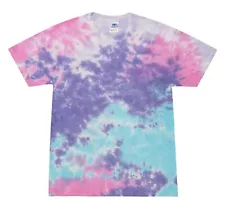 Cotton Candy Tie Dye T-Shirts Adult & Kids Sizes S to  5XL Cotton Colortone