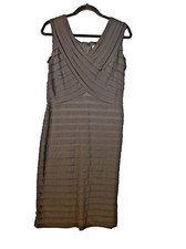 Adrianna Papell Formal Slinky Black Dress Sz 14