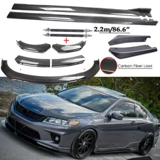 Front Bumper Spoiler Body Kit Side Skirt Rear Lip For Honda Accord Carbon Fiber