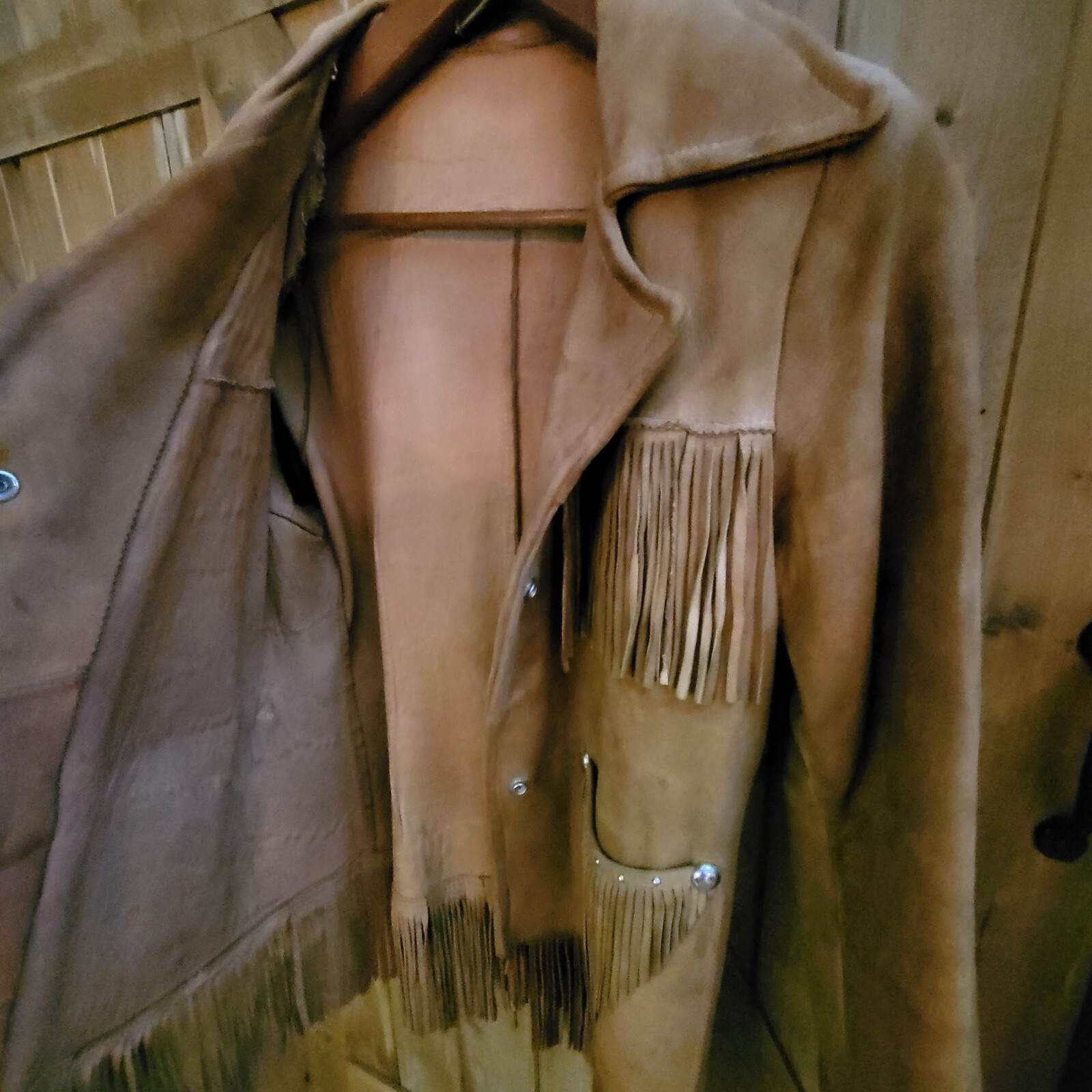 Vtg. 'Pioneer Wear' Womens Suede Fringed Western … - image 3