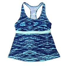 Adidas Blue Nouveau Wave Racerback Tankini Top M