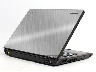 BRUSHED ALUMINUM Vinyl Lid Skin Cover fits IBM Lenovo Thinkpad T450 ...