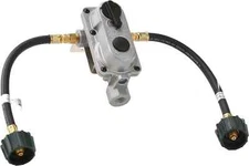 2-Stage Auto Changeover LP Propane Gas Regulator With Two 12 Inch Pigtails Fo...