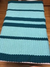 Beautiful New Seafoam Green Crocheted Afghan/Throw. Excellent Craftsmanship!