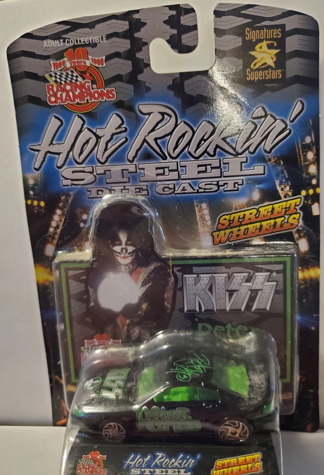 Car Kiss Hot Rockin' Steel Street Wheels Die Cast Peter Criss Racing Champions Foto 4 de 4