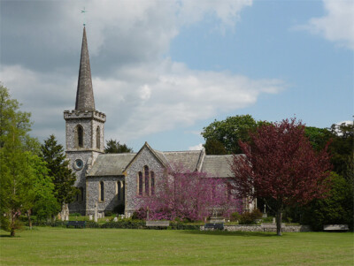 FOTO LONDONER KIRCHE STANMER VON KNAPPED FLINT GEBAUT 1838-39 IN EINEM FRÜHEN ENGLISCHEN