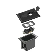 *OPEN BOX* Arlington® ARLFLBRF101BL Non-Metallic Floor Box (Black)