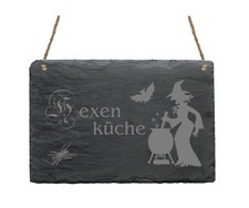 Tablica łupkowa Tablica dekoracyjna KUCHNIA CZAROWNIC Znak Łupek Czarownica Obraz Łupek Znak drzwi ✔