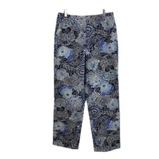 Talbots Women's Pants Cotton Floral Patterned Stretch Pockets Size 8