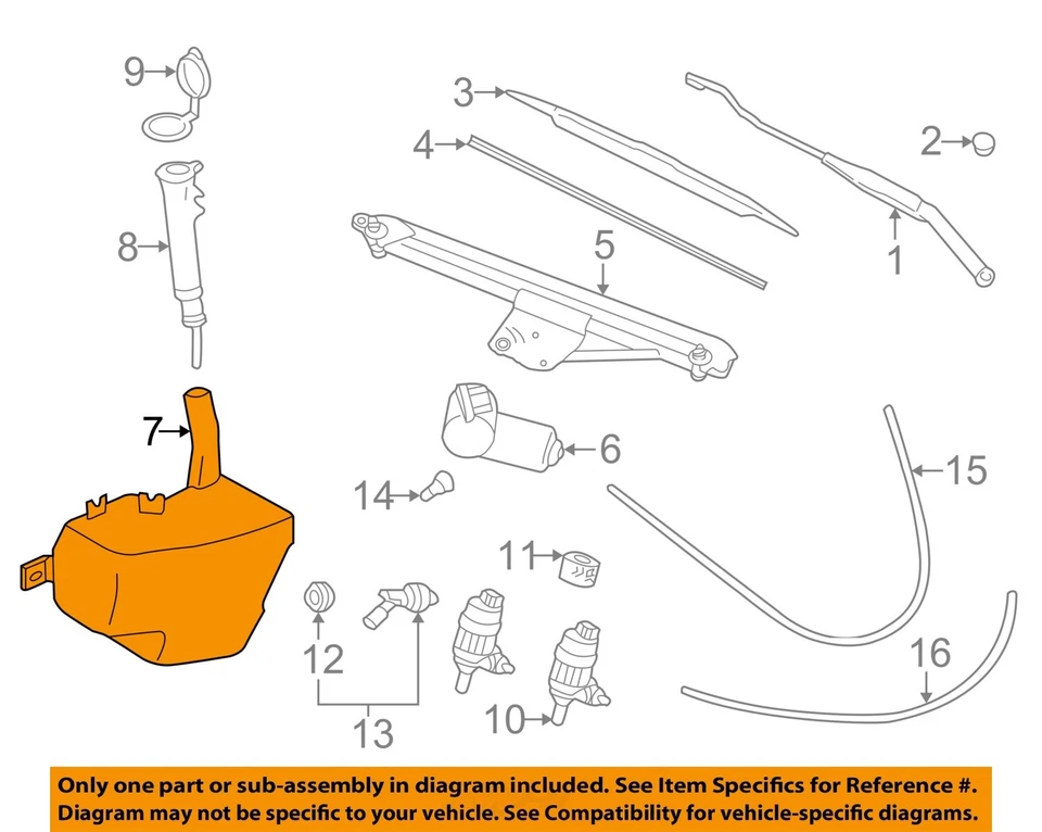 Used Washer Fluid Reservoir fits: 2003 Saturn L SERIES Grade A Foto 3 de 4